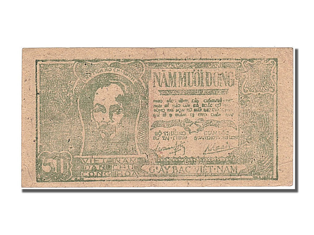 Viet Nam, 50 D<ox>ng, 1948, KM #27b, AU(50-53), VE 041