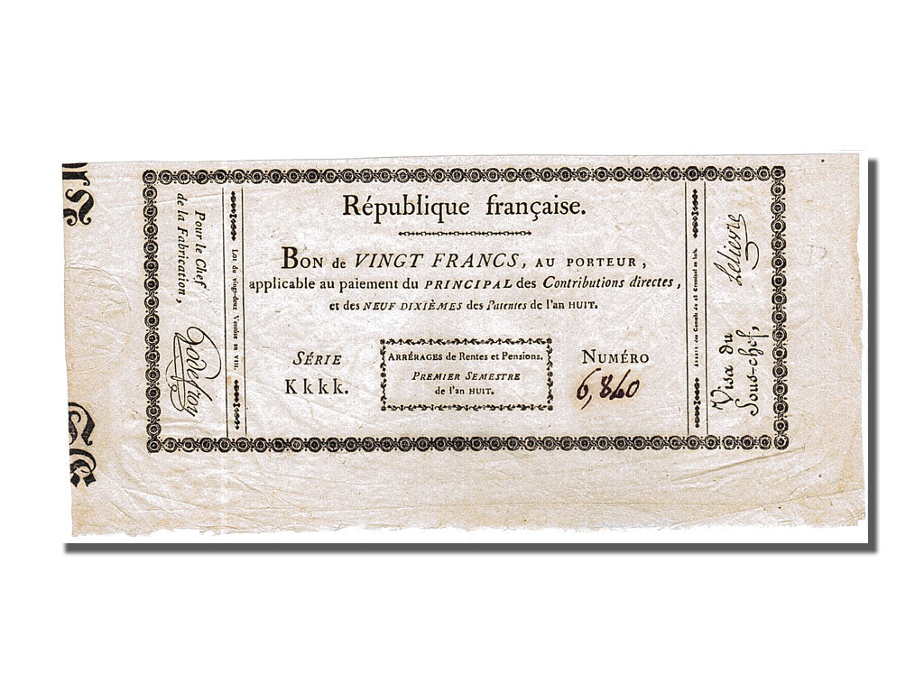 FRANCE, 20 Francs, 1800, AU(50-53), Lafaurie #218, FRANCE, 20 Francs, 1800,...