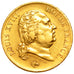 FRANCE, Louis XVIII, 40 Francs, 1818, Lille, KM #713.6, EF(40-45), Gold,...
