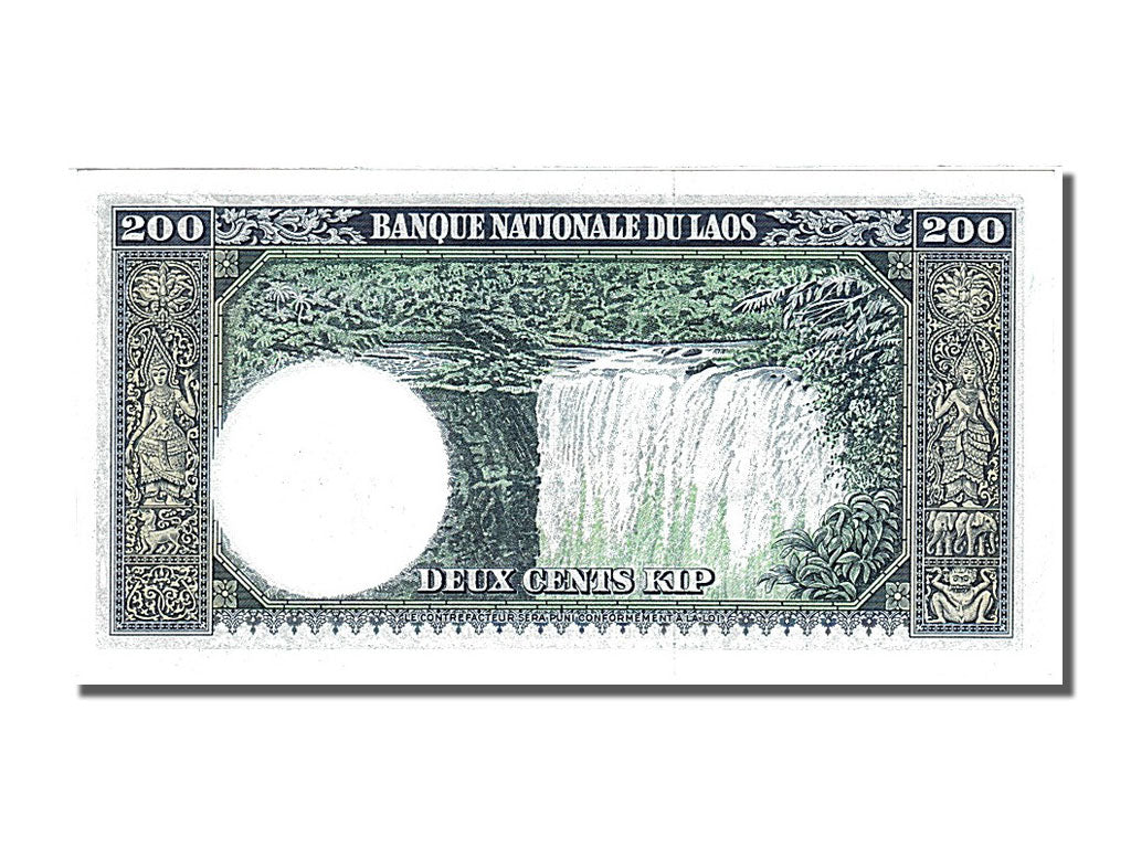 Banconote, Laos, 200 Kip, 1963, FDS