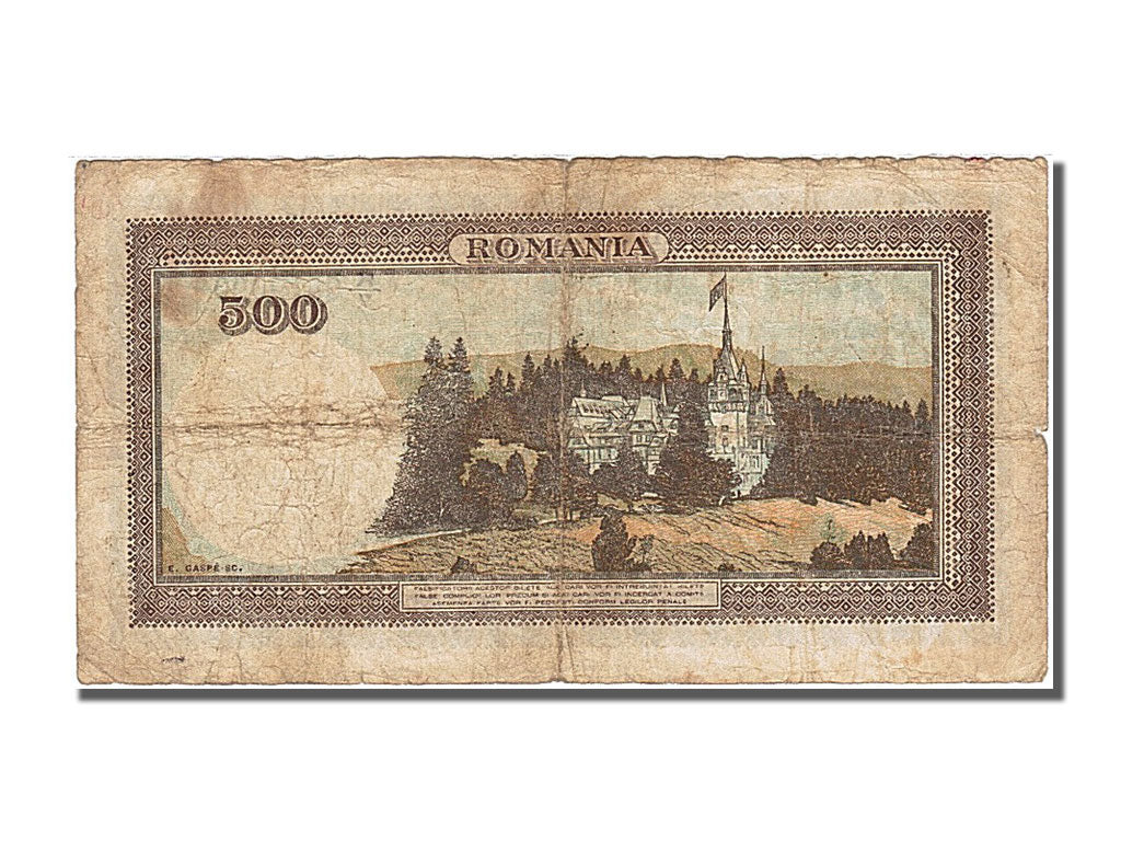 Romania, 500 Lei, 1941, KM #51a, 1941-04-19, VF(30-35), K/7