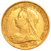 GREAT BRITAIN, 1/2 Sovereign, 1899, KM #784, AU(50-53), Gold, 3.98
