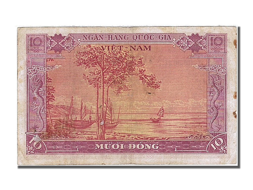 South Viet Nam, 10 D<ox>ng, 1955, KM #3a, EF(40-45), D 1