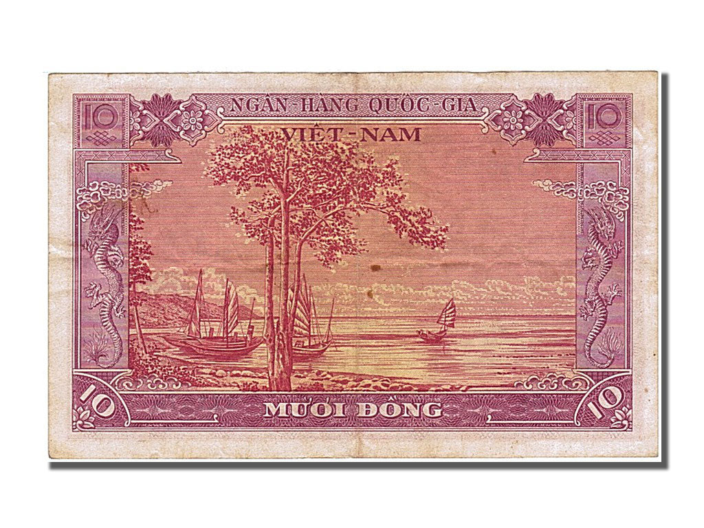 South Viet Nam, 10 D<ox>ng, 1955, KM #3a, EF(40-45), O 1
