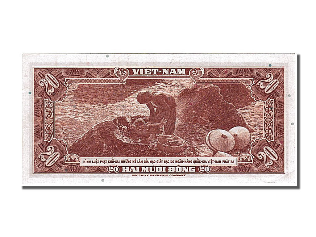 Banconote, Vietnam, 20 Dông, 1962, SPL