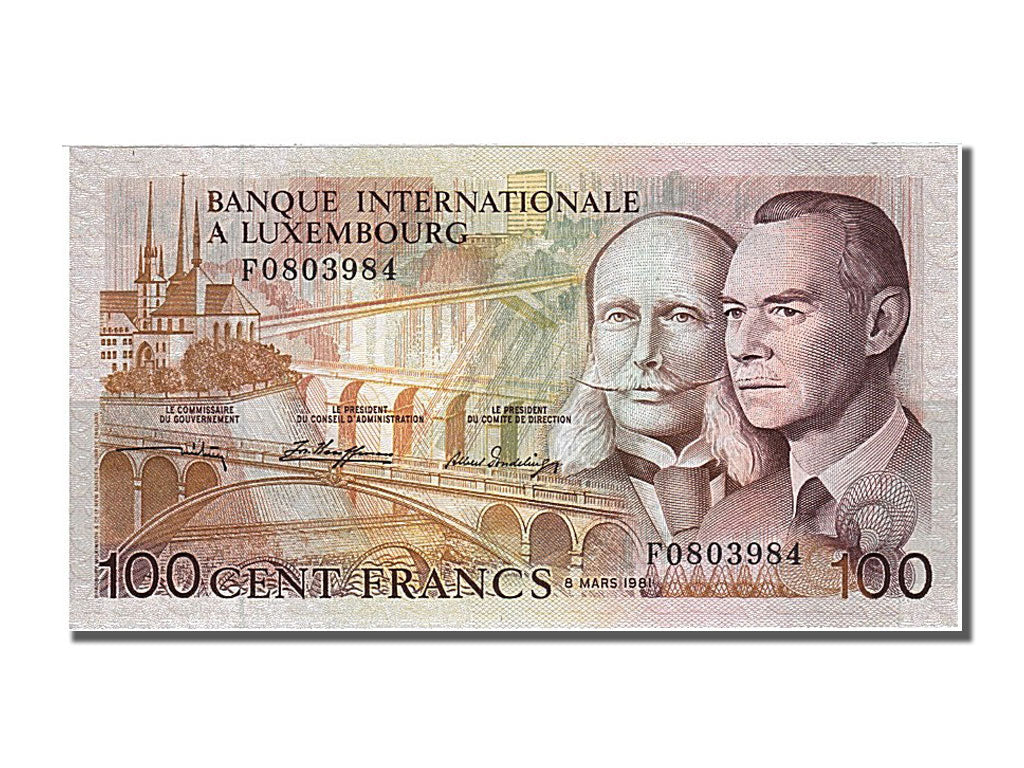 Luxembourg, 100 Francs, 1981, KM #14A, 1981-03-08, UNC(65-70), F 0803984
