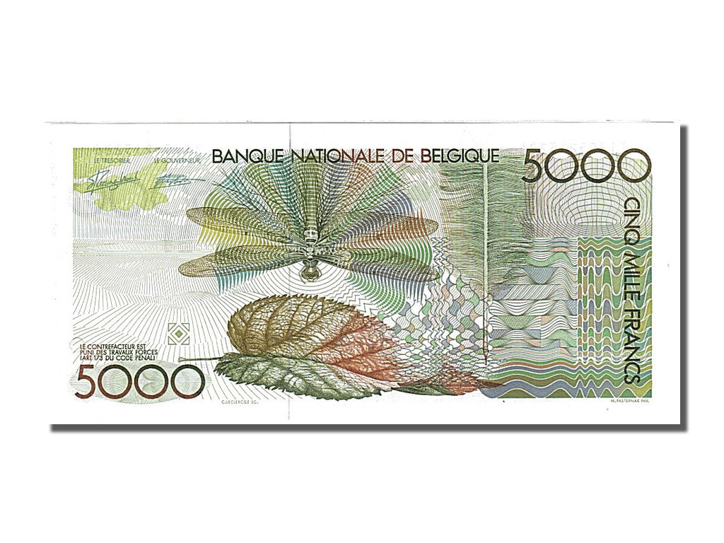Belgique, 5000 Francs, Type Guido Gezelle 1981