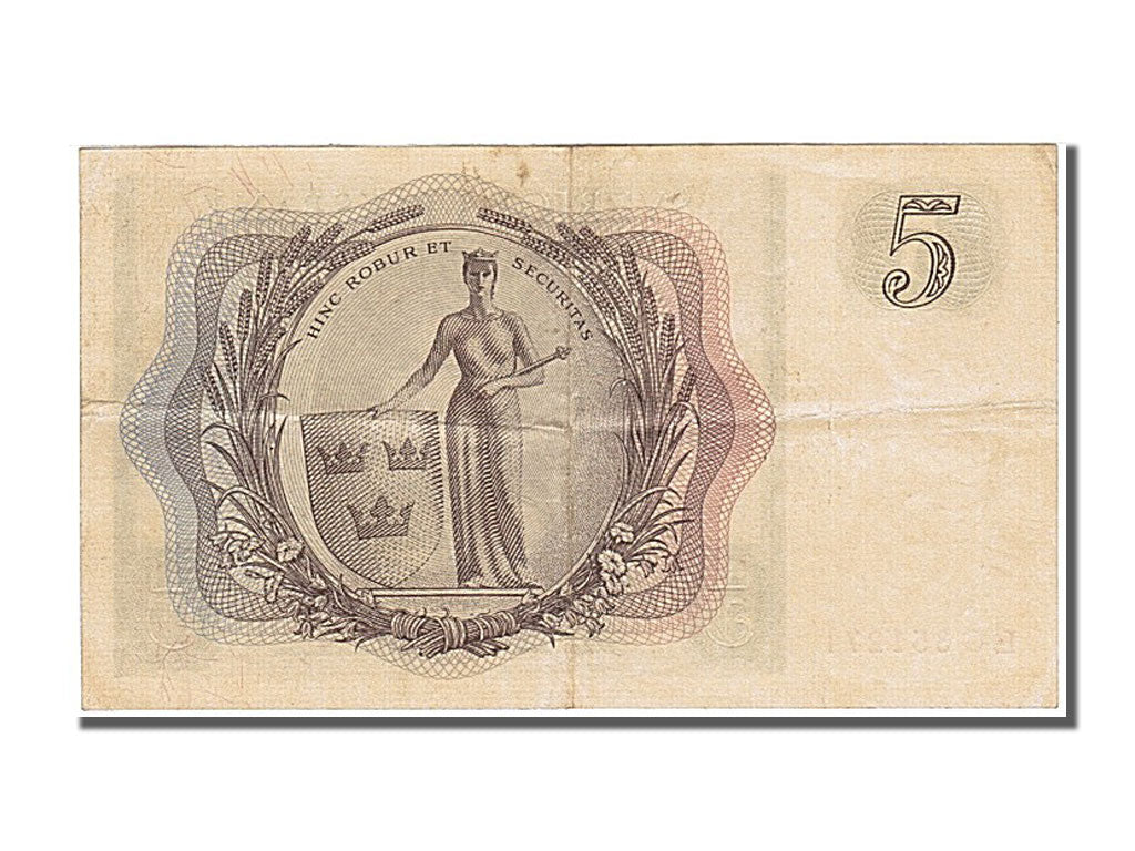 Sweden, 5 Kronor, 1955, KM #42b, AU(55-58), EC 351271