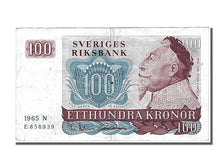 Sweden, 100 Kronor, 1965, KM #54a, AU(55-58), E 858939