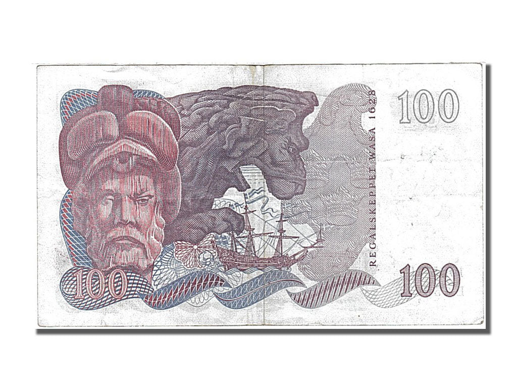 Sweden, 100 Kronor, 1965, KM #54a, AU(55-58), E 858939