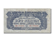 Czechoslovakia, 5 Korun, 1944, KM #46a, UNC(63), EH 760405