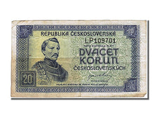 Czechoslovakia, 20 Korun, 1945, KM #61a, EF(40-45), LP 109701