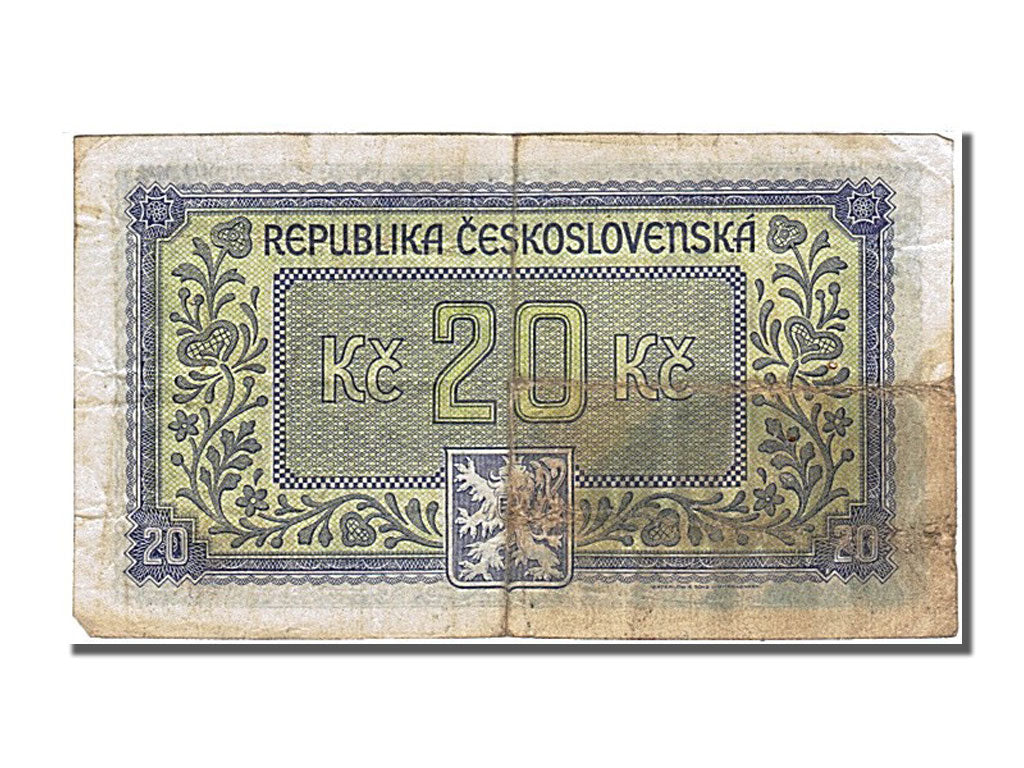 Czechoslovakia, 20 Korun, 1945, KM #61a, EF(40-45), LP 109701