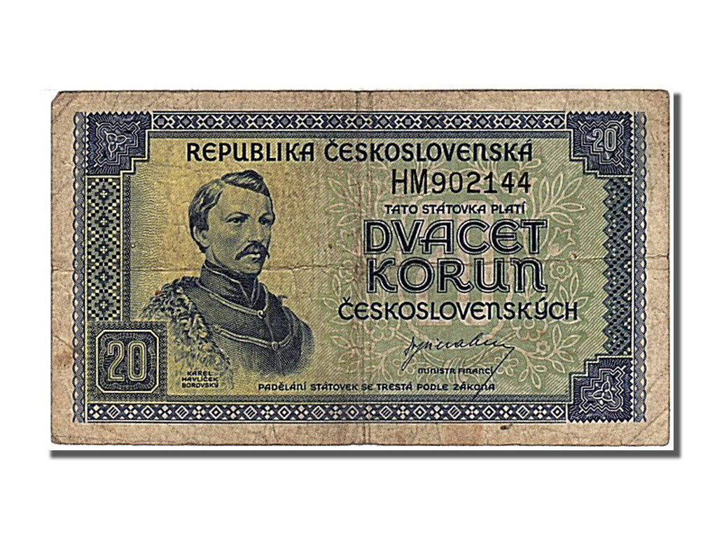 Czechoslovakia, 20 Korun, 1945, KM #61a, VF(20-25), HM 902144