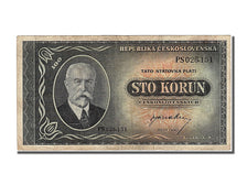 Czechoslovakia, 100 Korun, 1945, KM #63a, EF(40-45), PS