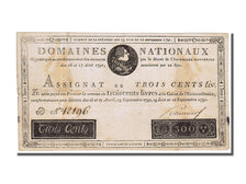 Banknote, France, 300 Livres, 1791, Pommier, 1791-09-12, EF(40-45), KM:A48