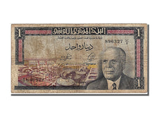 Tunisia, 1 Dinar, 1965, 1965-06-01, VF(30-35), B/2