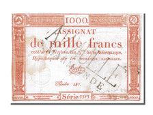 France, 1000 Francs, 1795, KM #A80, 1795-01-07, EF(40-45), Lafaurie #175,...