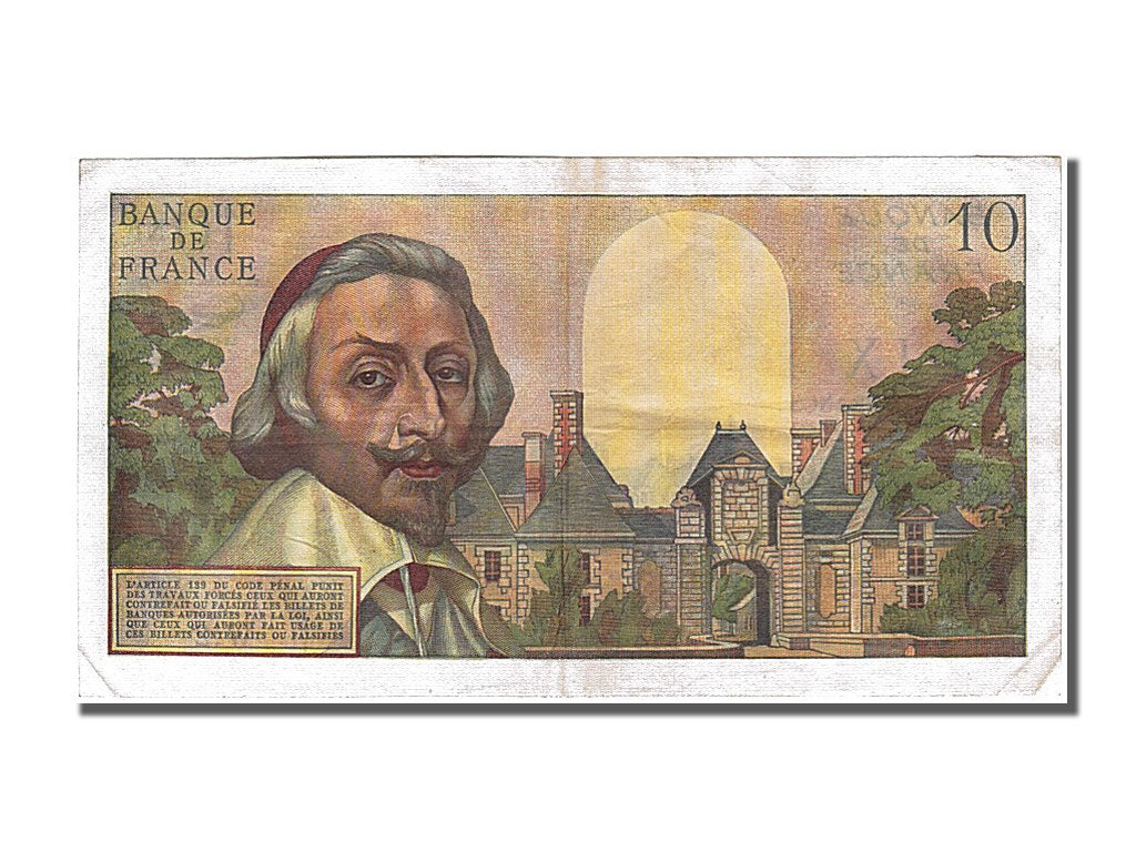 Banknote, France, 10 Nouveaux Francs, 10 NF 1959-1963 ''Richelieu'', 1959