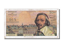 Banknot, Francja, 10 Nouveaux Francs, Richelieu, 1959, 1959-07-02, AU(50-53)