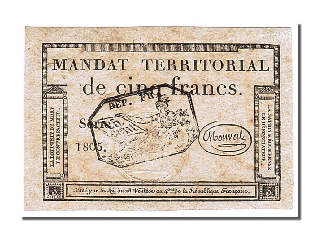 FRANCE, 5 Francs, 1798, 1798-05-14, AU(55-58), Lafaurie #208, FRANCE, 5 Francs,.