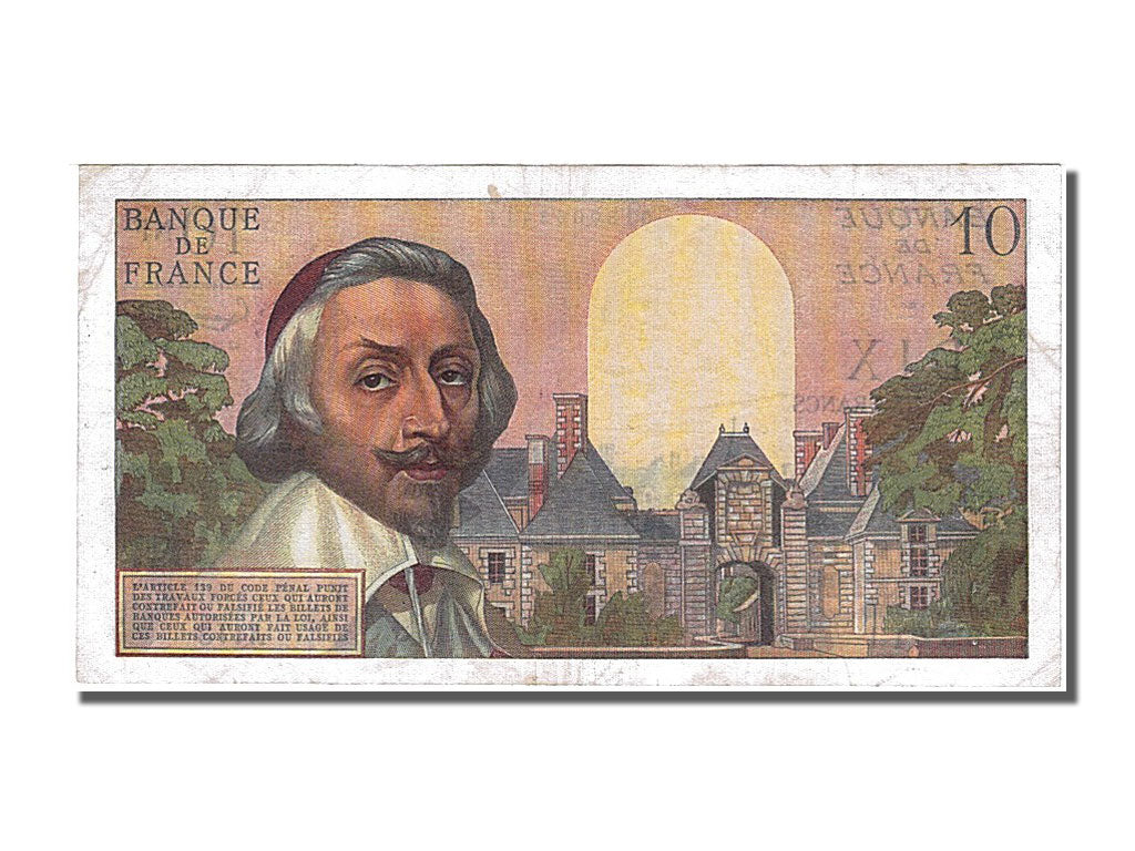 Banknote, France, 10 Nouveaux Francs, 10 NF 1959-1963 ''Richelieu'', 1960