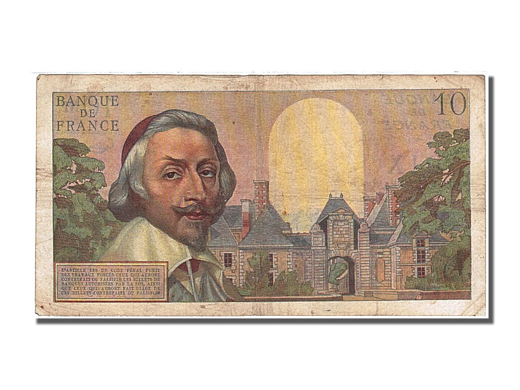 France, 10 Nouveaux Francs, 10 NF 1959-1963 ''Richelieu'', 1960, KM #142a,...