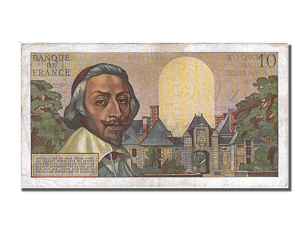 France, 10 Nouveaux Francs, 10 NF 1959-1963 ''Richelieu'', 1961, KM #142a,...