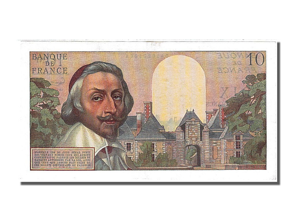 Geldschein, Frankreich, 10 Nouveaux Francs, 10 NF 1959-1963 ''Richelieu'', 1961
