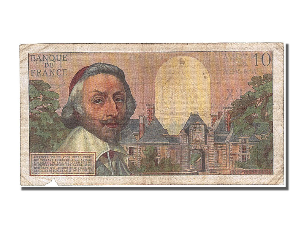 France, 10 Nouveaux Francs, 10 NF 1959-1963 ''Richelieu'', 1961, KM #142a,...