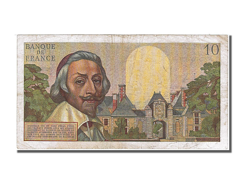 France, 10 Nouveaux Francs, 10 NF 1959-1963 ''Richelieu'', 1961, KM #142a,...
