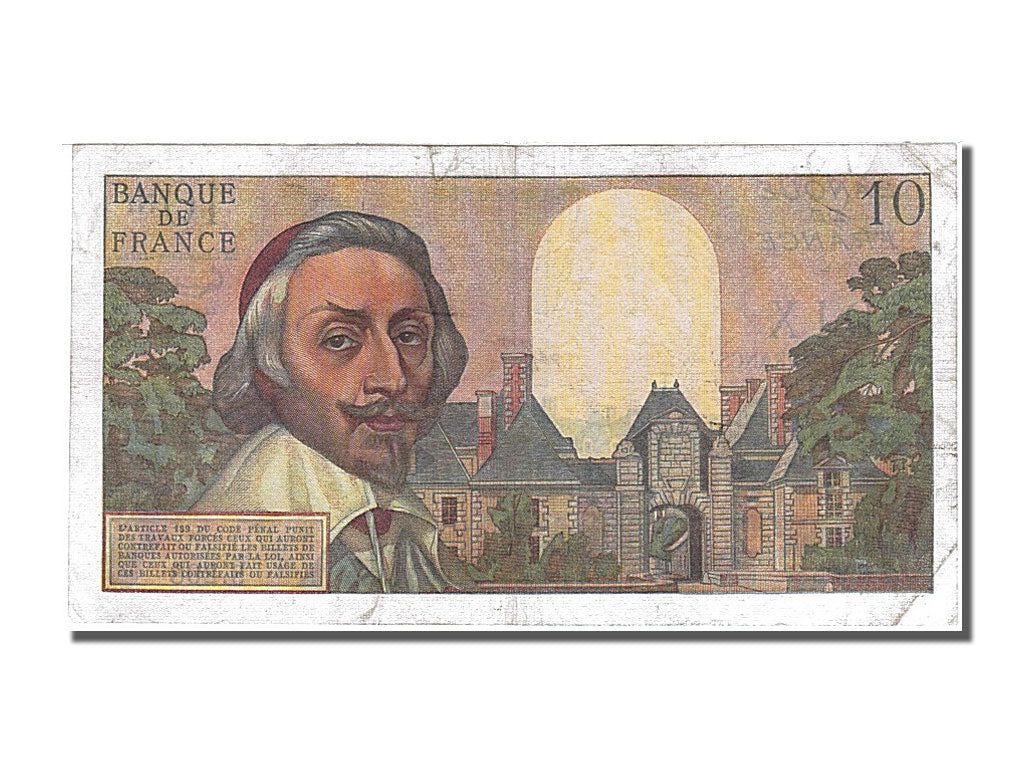 France, 10 Nouveaux Francs, 10 NF 1959-1963 ''Richelieu'', 1962, KM #142a,...