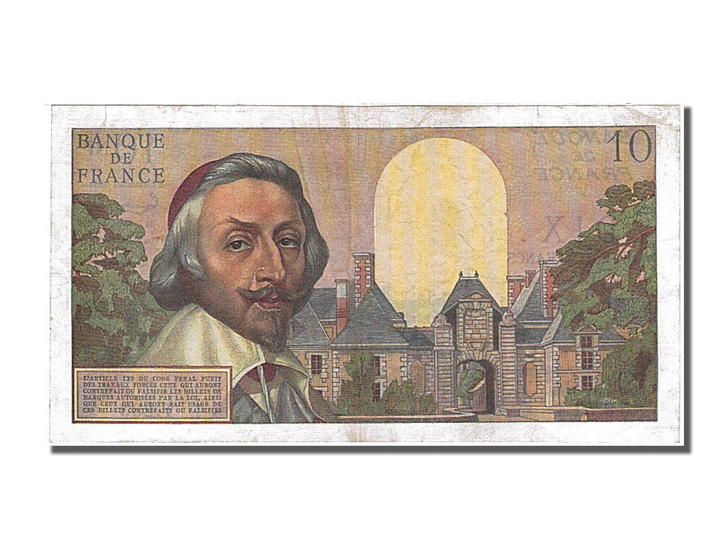 Banknote, France, 10 Nouveaux Francs, 10 NF 1959-1963 ''Richelieu'', 1962