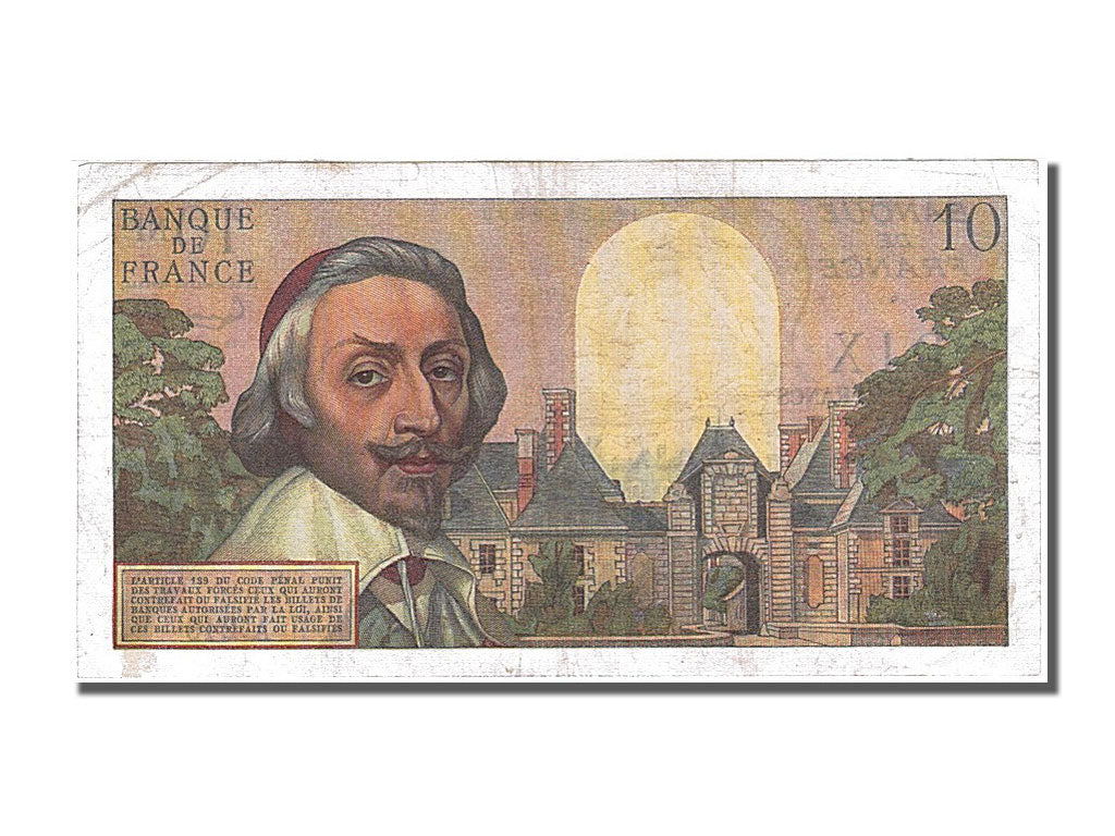 France, 10 Nouveaux Francs, 10 NF 1959-1963 ''Richelieu'', 1962, KM #142a,...