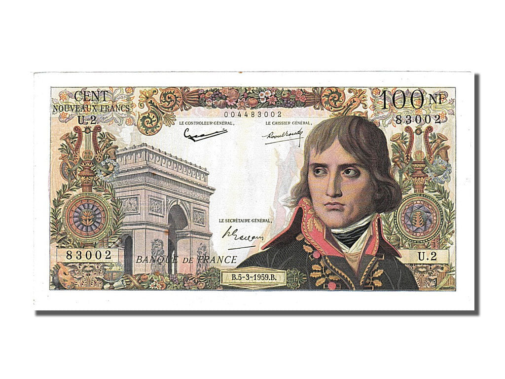 France, 100 Nouveaux Francs, 100 NF 1959-1964 ''Bonaparte'', 1959, KM #144a,...
