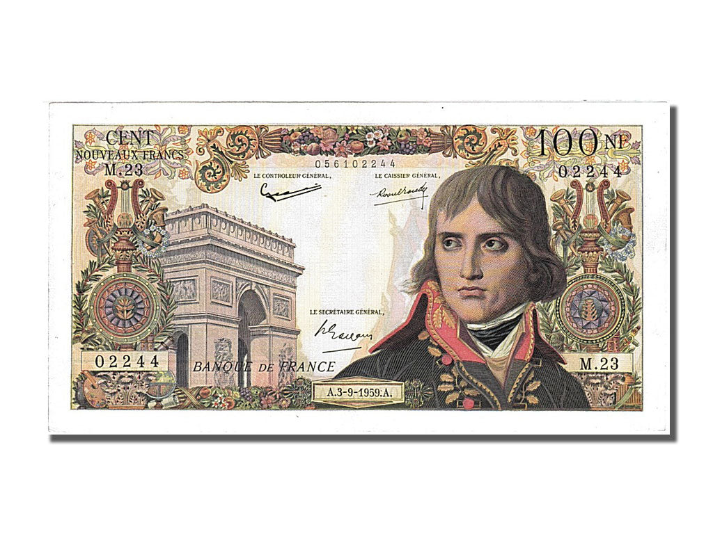 France, 100 Nouveaux Francs, 100 NF 1959-1964 ''Bonaparte'', 1959, KM #144a,...