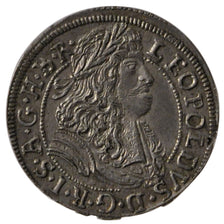 AUSTRIA, 3 Kreuzer, 1688, Hall, KM #1245, AU(55-58), Silver, 1.38