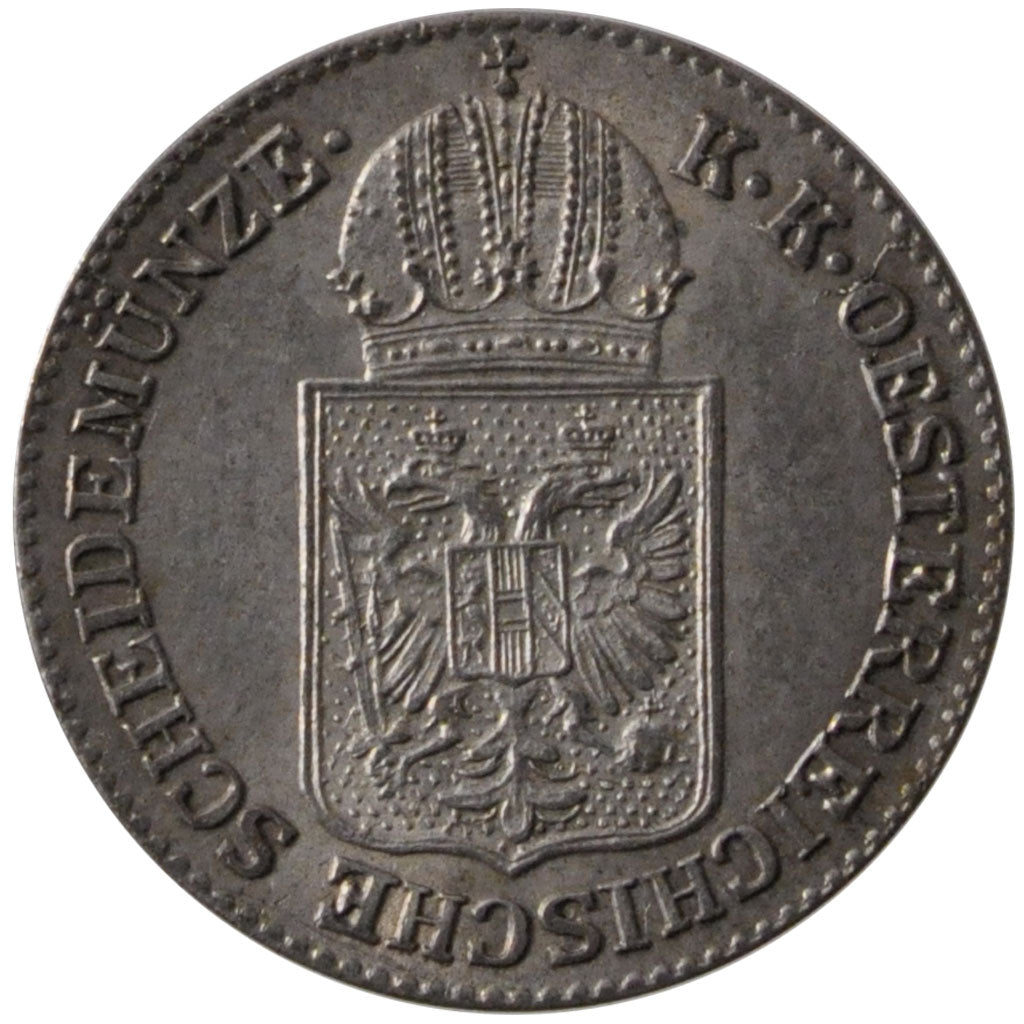 AUSTRIA, 6 Kreuzer, 1849, Vienne, KM #2200, MS(60-62), Silver, 1.89