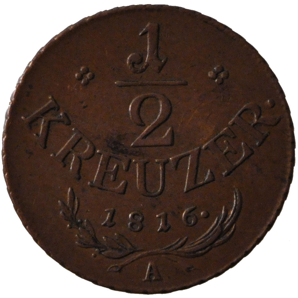 Austria, Franz II (I), 1/2 Kreuzer, 1816, Vienne, SPL-, Rame, KM:2110