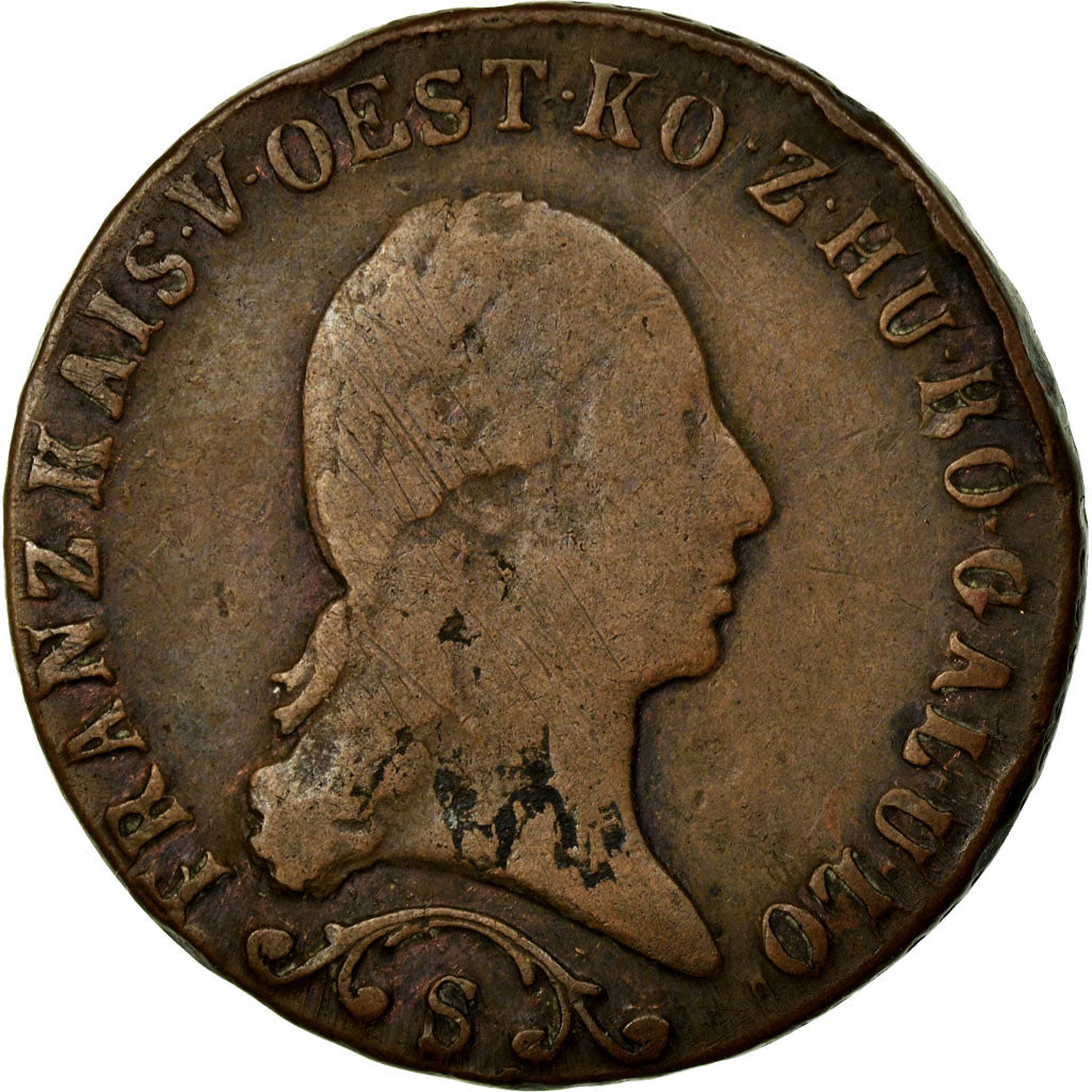 Moneta, Austria, Franz II (I), Kreuzer, 1812, Schmollnitz, BB, Rame, KM:2112