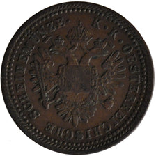 AUSTRIA, Kreuzer, 1851, Vienne, KM #2185, EF(40-45), Copper, 5.44