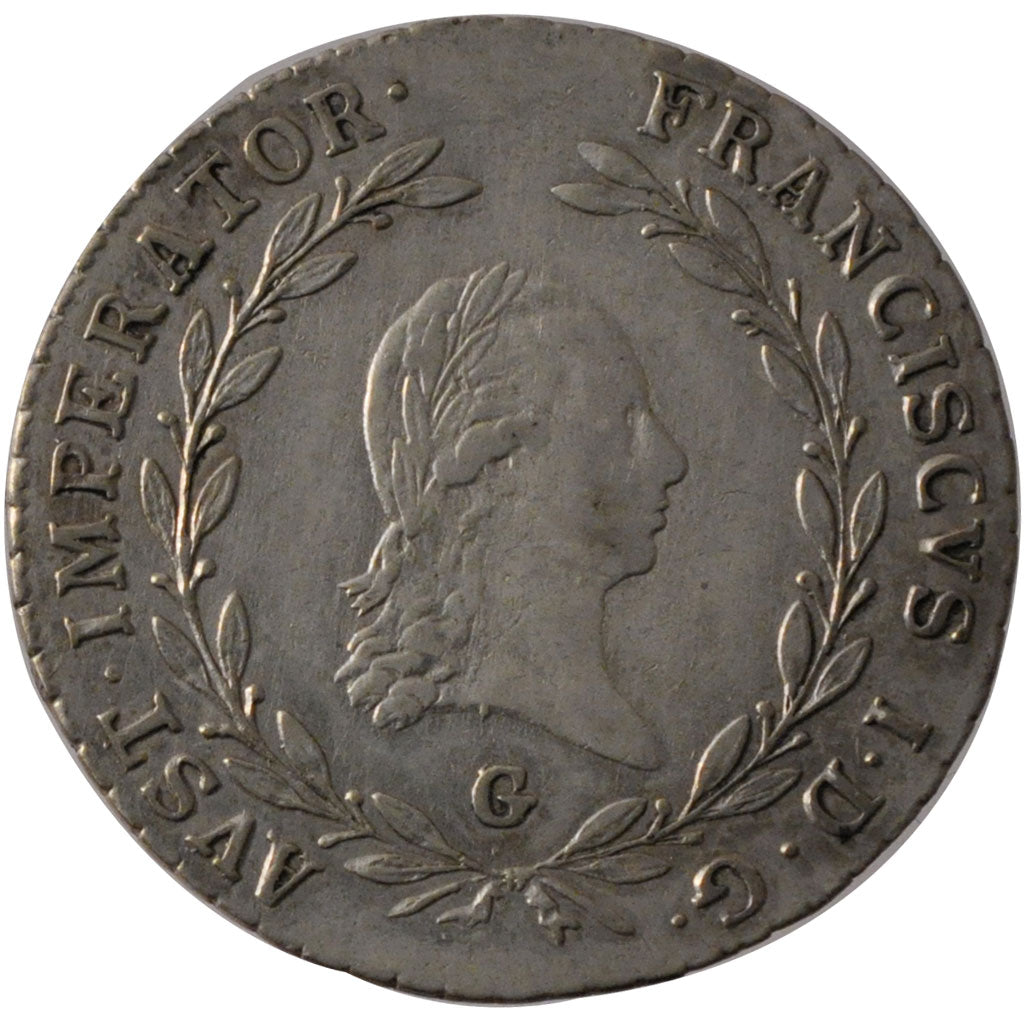 AUSTRIA, 20 Kreuzer, 1809, Graz, KM #2141, AU(50-53), Silver, 28, 6.63