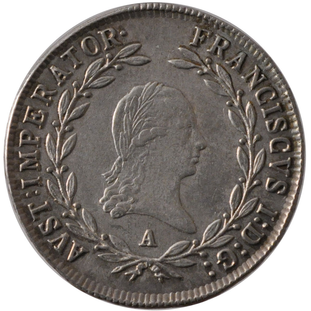 AUSTRIA, 20 Kreuzer, 1814, Vienne, KM #2142, AU(55-58), Silver, 6.64