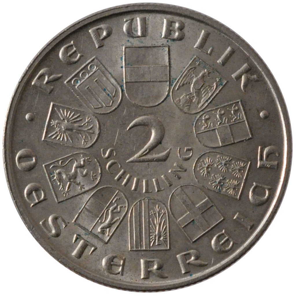 AUSTRIA, 2 Schilling, 1930, KM #2845, MS(60-62), Silver, 12.01