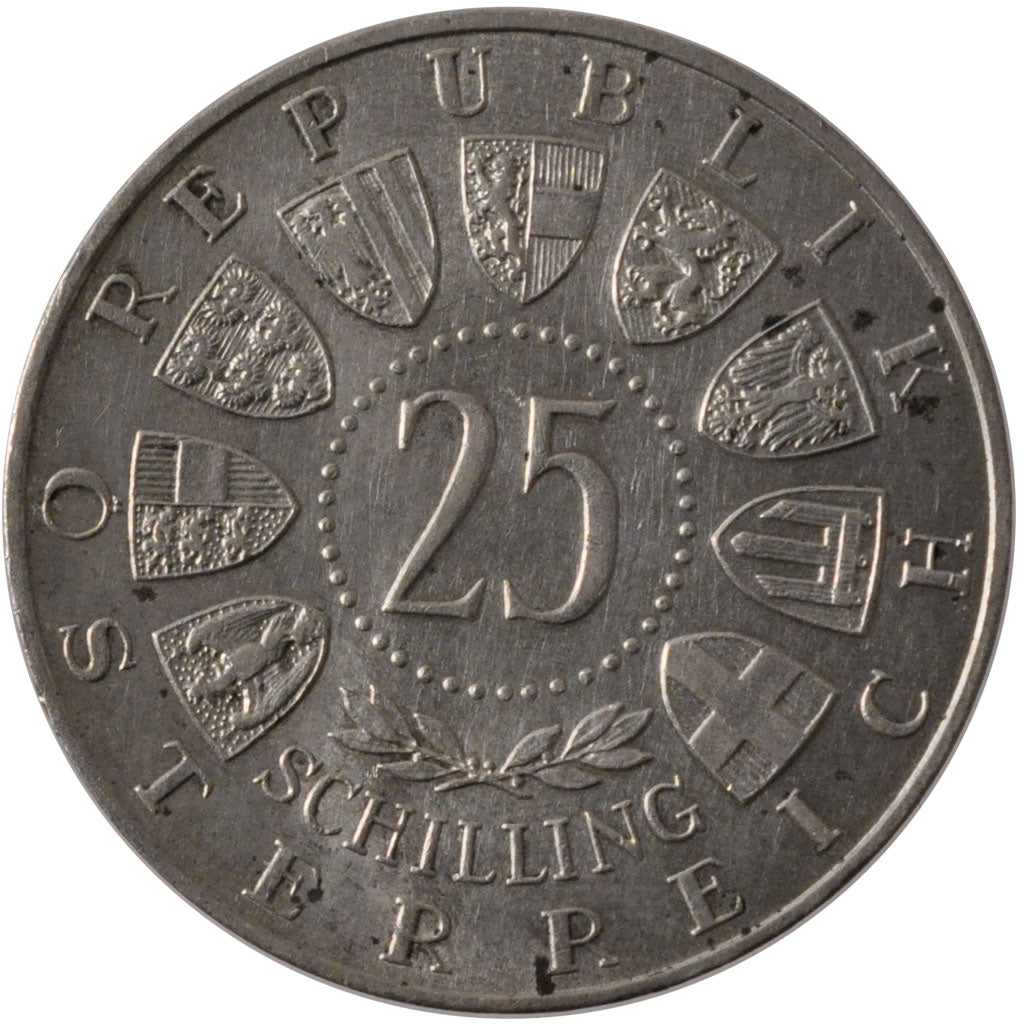 Austria, 25 Schilling, 1955, SPL-, Argento, KM:2880