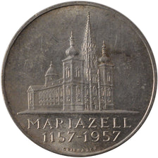 AUSTRIA, 25 Schilling, 1957, KM #2883, AU(55-58), Silver, 30, 13.02