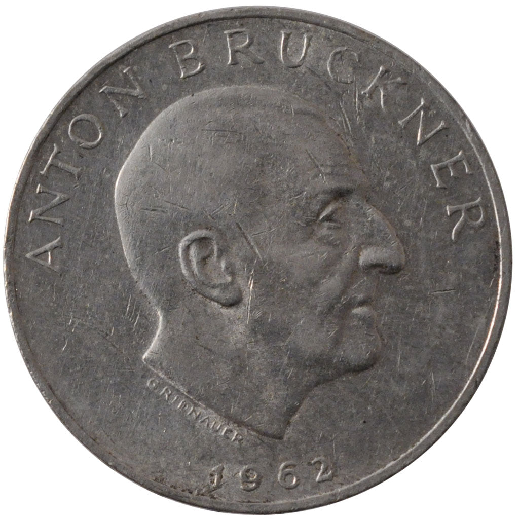 AUSTRIA, 25 Schilling, 1962, KM #2892, AU(55-58), Silver, 30, 13.06