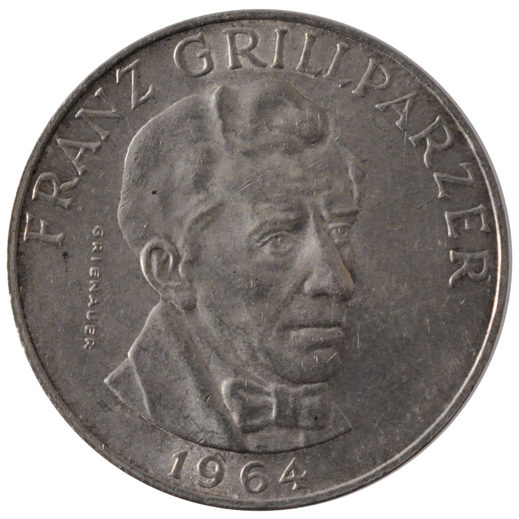 AUSTRIA, 25 Schilling, 1964, KM #2895.1, AU(55-58), Silver, 30, 12.96