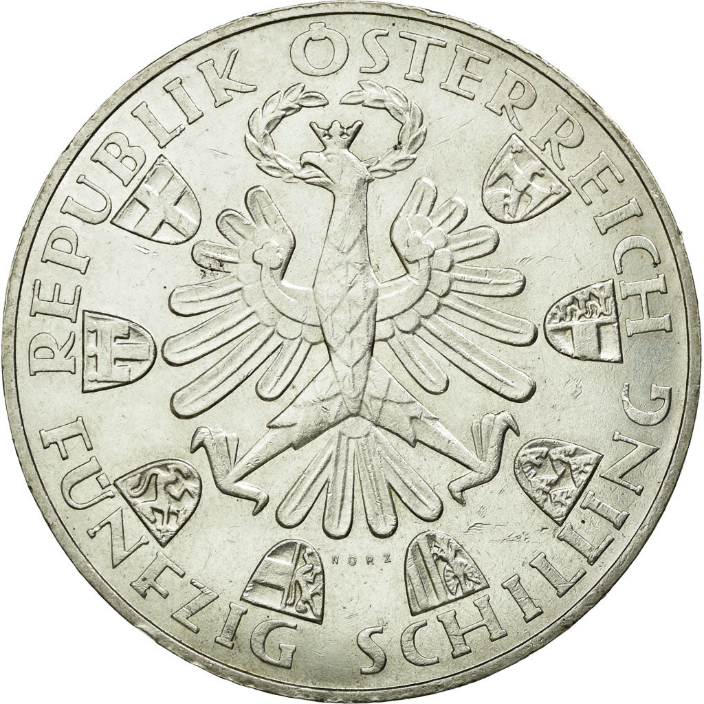 Coin, Austria, 50 Schilling, 1959, MS(60-62), Silver, KM:2888