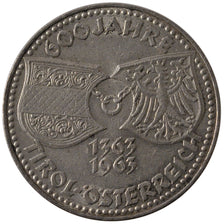 AUSTRIA, 50 Schilling, 1963, KM #2894, AU(55-58), Silver, 34, 20.01